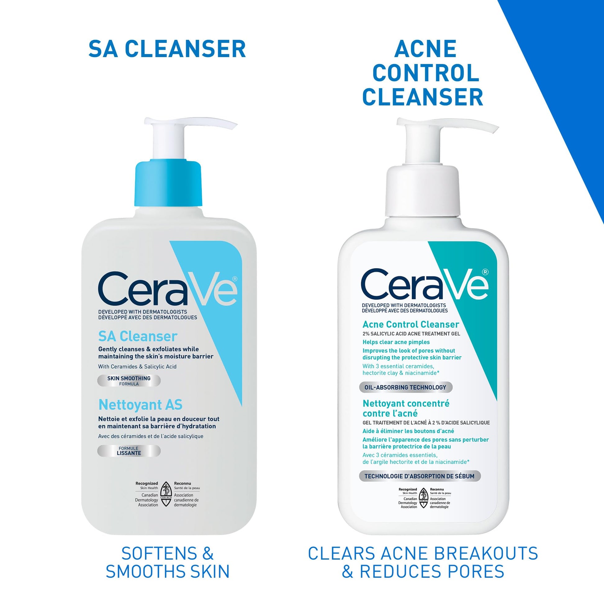 CeraVe Acne Face Wash, 2% Salicylic Acid Cleanser with Purifying Clay & Niacinamide for Oily Skin and Blackheads, Fragrance-Free, Paraben-Free & Non-Comedogenic, 473 mL