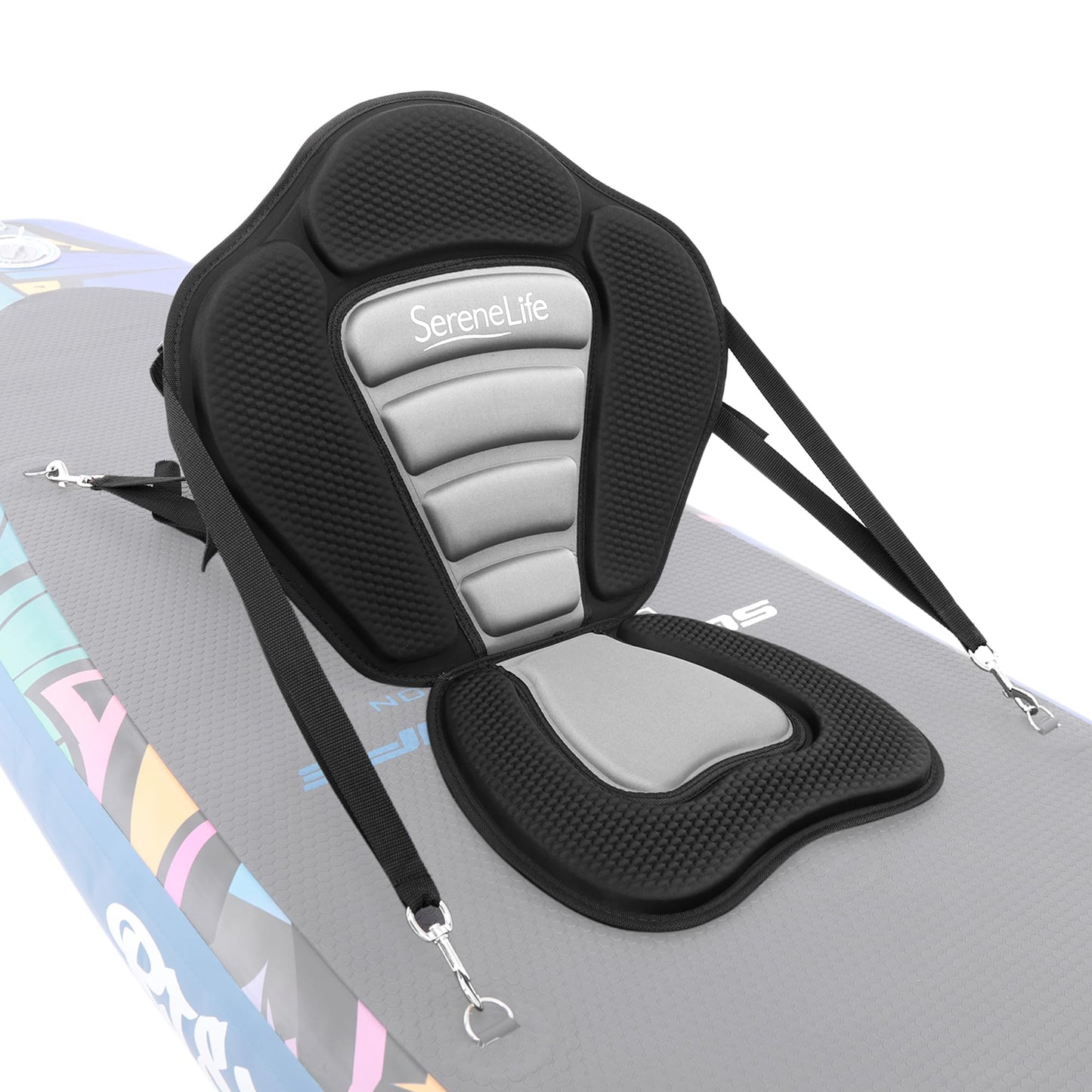 SereneLife Detachable Universal Paddle-Board Seat - Adjustable Paddle Board Seat, Form-Fitting Design for All Body Sizes, Large & Small, Compatible for Kayaks, Rowboats, Fishing Boats SereneLife