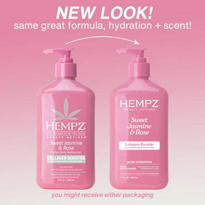 HEMPZ Body Lotion - Sweet Jasmine & Rose Daily Moisturizing Cream, Shea Butter Hand and Body Moisturizer - Hemp Lotion - Skin Care Products, Hemp Seed Oil - 17 oz. - Available at All In One Marketplace Canada