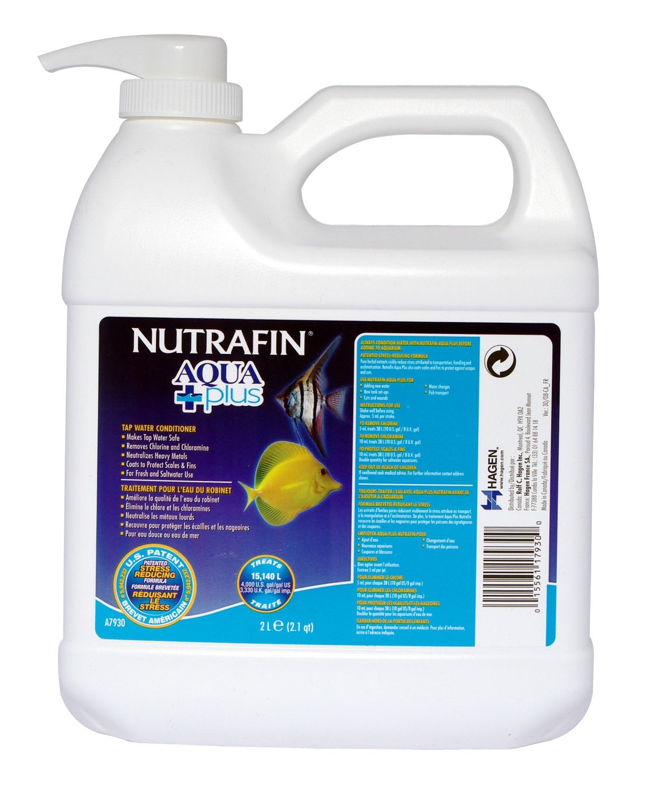 Nutrafin A7930 Aqua Plus Water Conditioner, 68-Ounce, White, 2 l (Pack of 1) Hagen