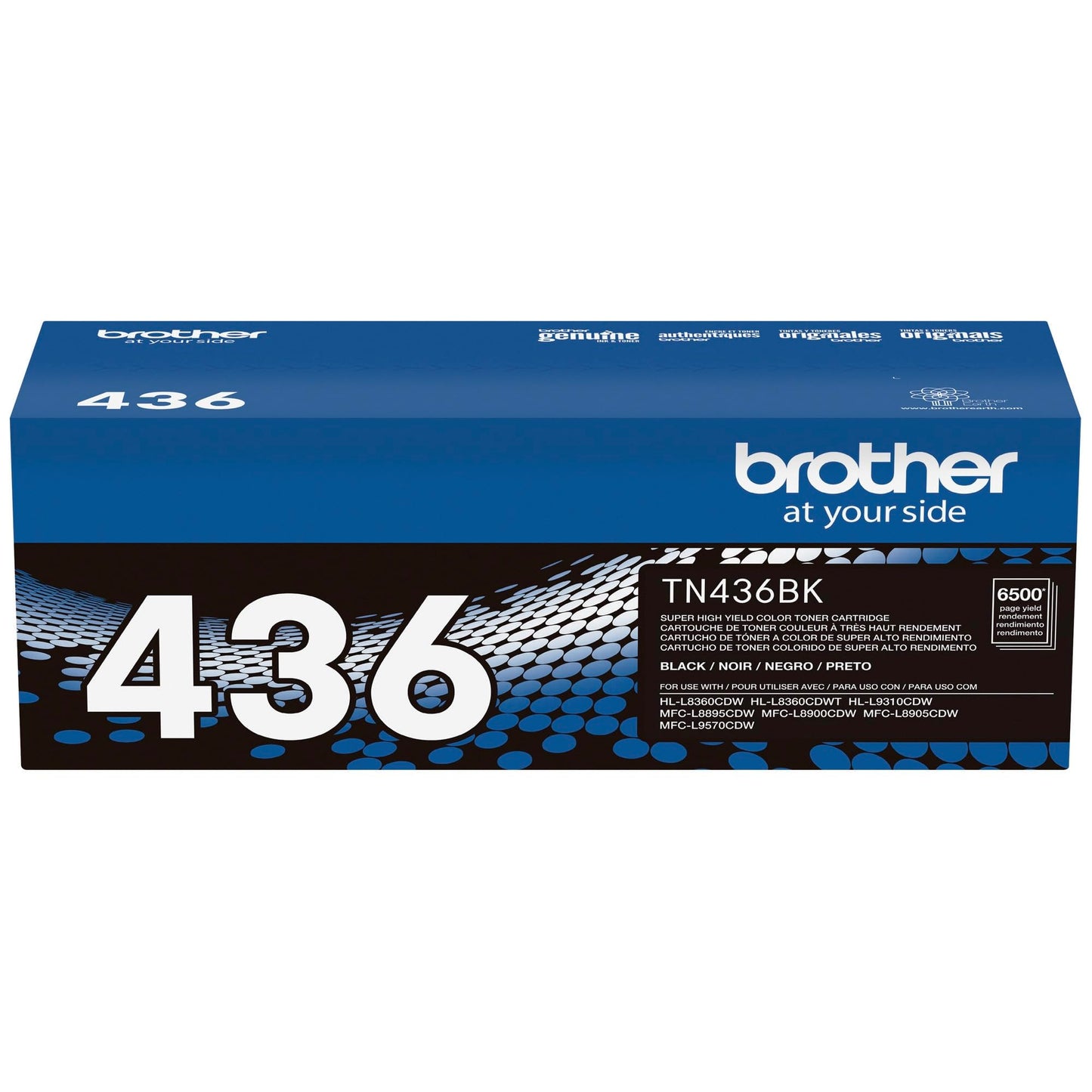 Brother Original TN436BK Super High-Yield Black Toner Cartridge, Higher Yield for Value, Original Toner Replacement Cartridge, Toner for Brother Laser Printers HL-L8360CDW, MFC-L8610CDW, and More Brother