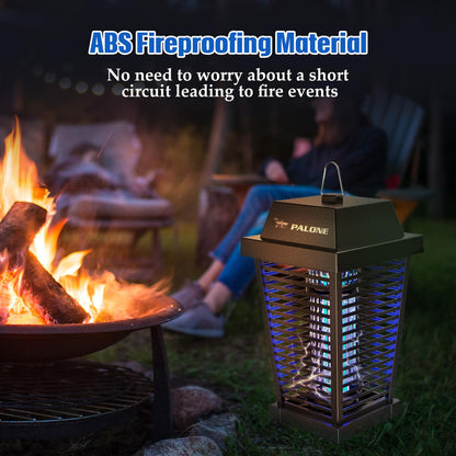 PALONE Bug Zapper with 4500V, USB-C and Solar Panel Dual Charging, Waterproof Bug Zapper with 7.5W Solar Charging Panel, Suitable for Camping Outdoor