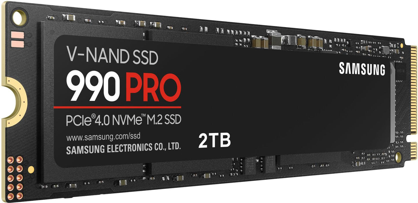 SAMSUNG 990 PRO SSD 2TB PCIe Gen4 NVMe M.2 Internal Solid State Hard Drive, Upto 7,450MB/s, Fast Speed for Gaming Heat Control, Direct Storage and Memory Expansion, MZ-V9P2T0B/AM [Canada Version]