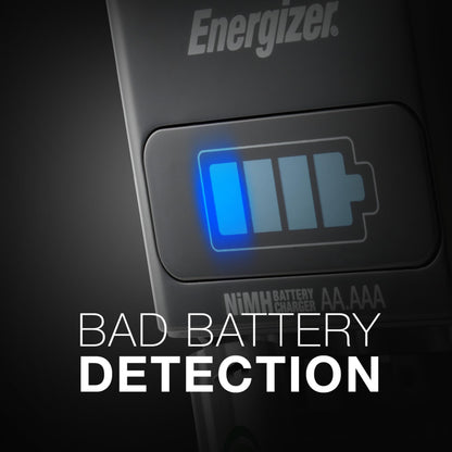 Energizer Universal Multi-Battery Charger for AA, AAA, C, D, and 9V NiMH Batteries