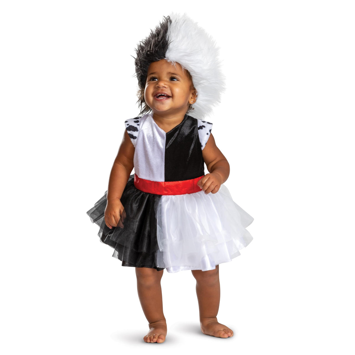 Déguisement de bébé Cruella, costume officiel Disney pour Halloween, (6-12 mois)