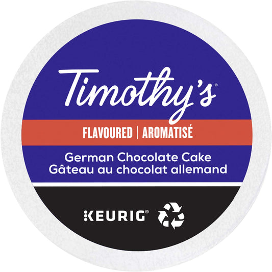 Timothy's World German Chocolate Cake Coffee K-Cups for Keurig Brewers 96 Count 🍁 All In One Marketplace Canada