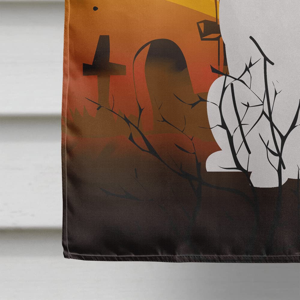 Drapeau de maison en toile Caroline's Treasures BB4380CHF Halloween White Boxer Cooper, grande taille, multicolore