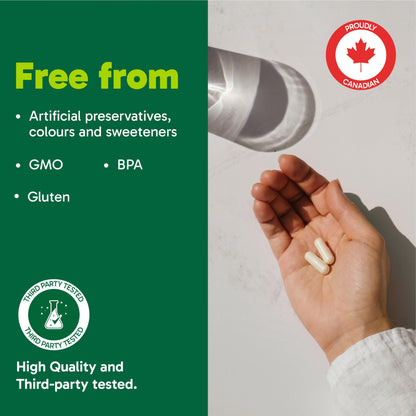 Organika Canadian-Made Mind Calm- with Magnesium Bisglycinate, L-Theanine, GABA, Inositol- Promotes Relaxation and Calm without Drowsiness- 120vcaps - Available at All In One Marketplace Canada