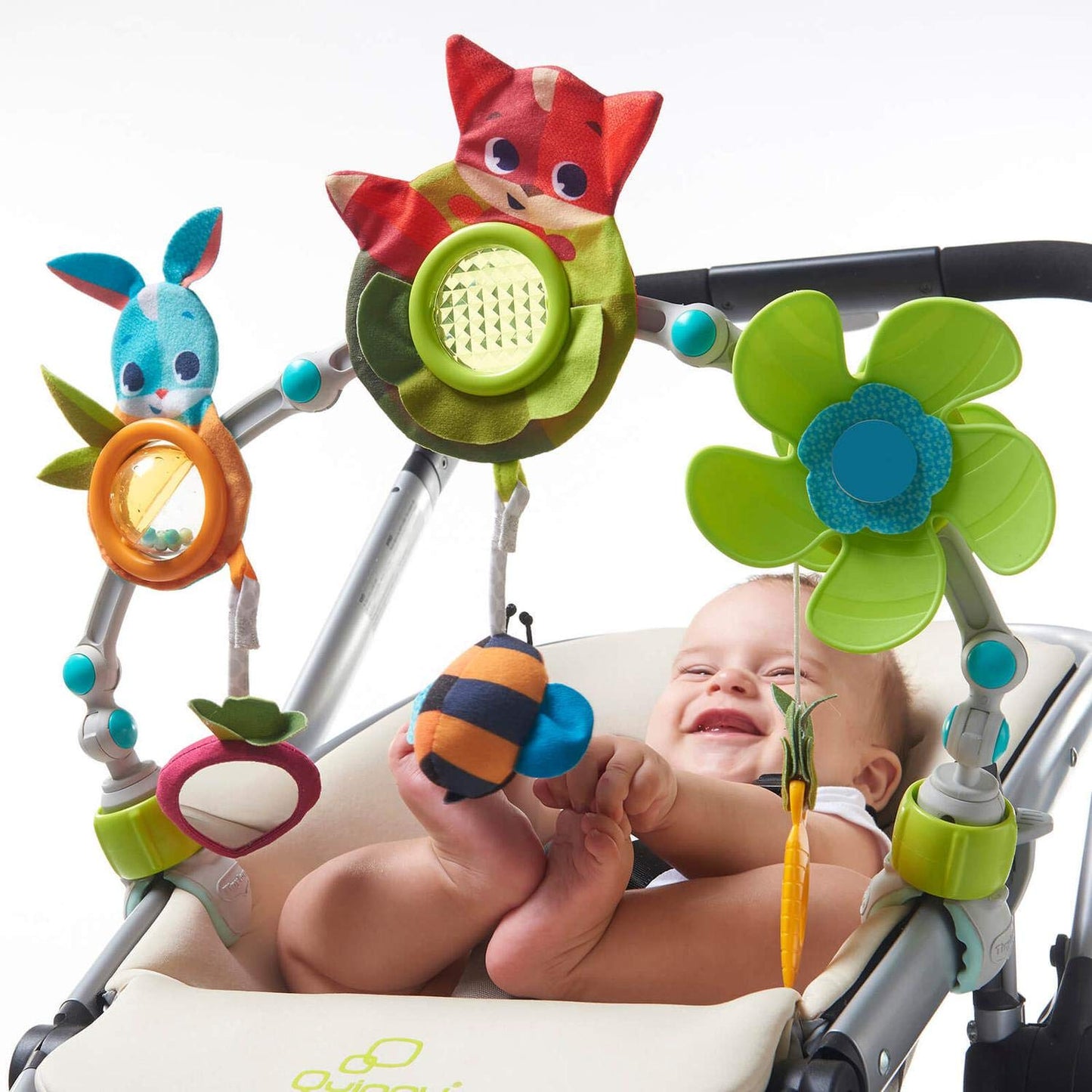 Tiny Love Sunny Stroll Arch, Baby Arch, Easy Universal Attachment, Baby Bouncer and Stroller Accessory, Games Bar- Meadow Days 🍁 All In One Marketplace Canada