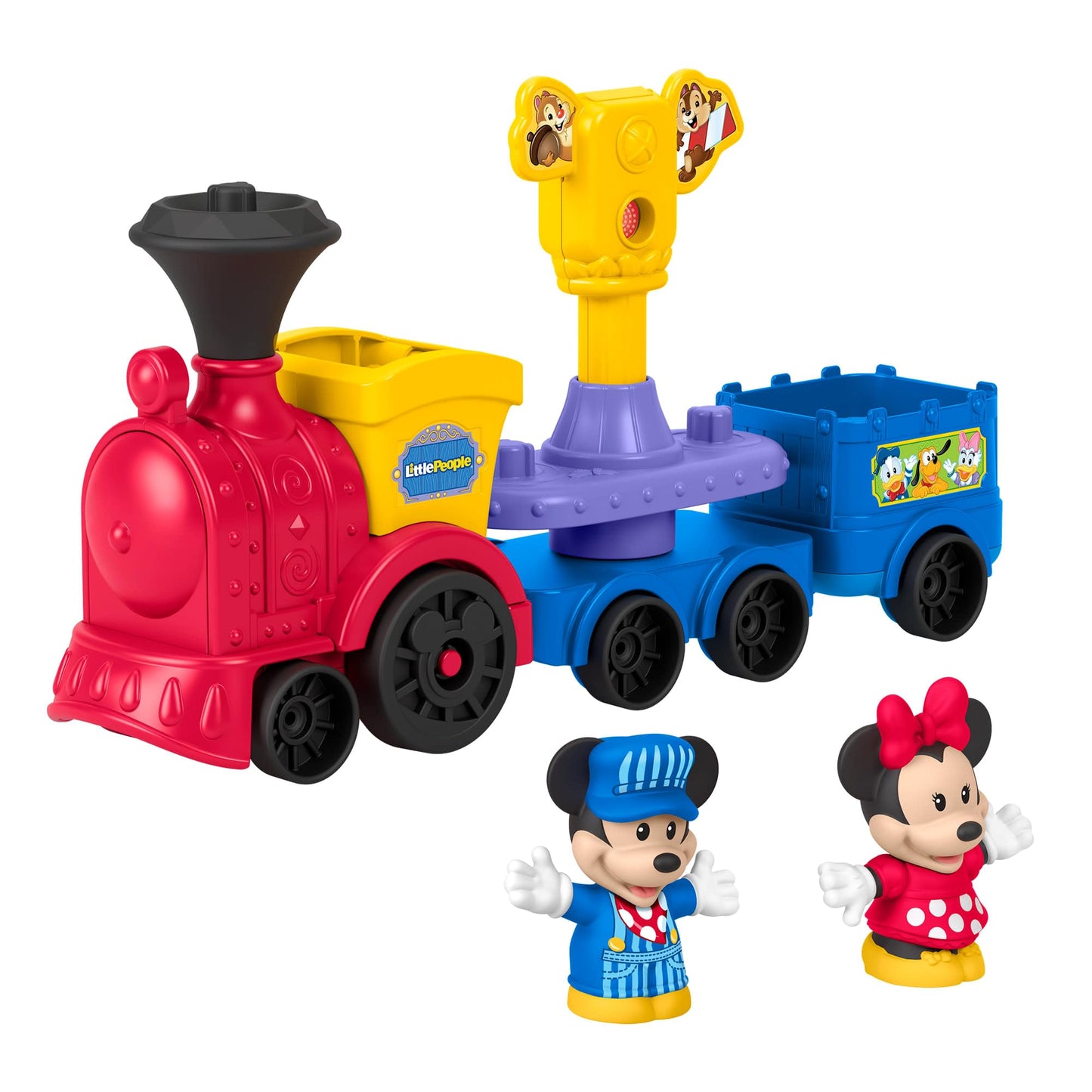 Fisher-Price Little People Toddler Toy Disney Jr Mickey & Minnie Musical Train with 2 Figures for Pretend Play Kids Ages 18+ Months Fisher-Price