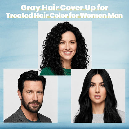 Black Hair Dye Shampoo 3 in 1, Natural Hair Dye Semi Permanent Hair Color shampoo, 100% Gray Hair Cover Up for Treated Hair Color for Women Men, 500ML - Available at All In One Marketplace Canada