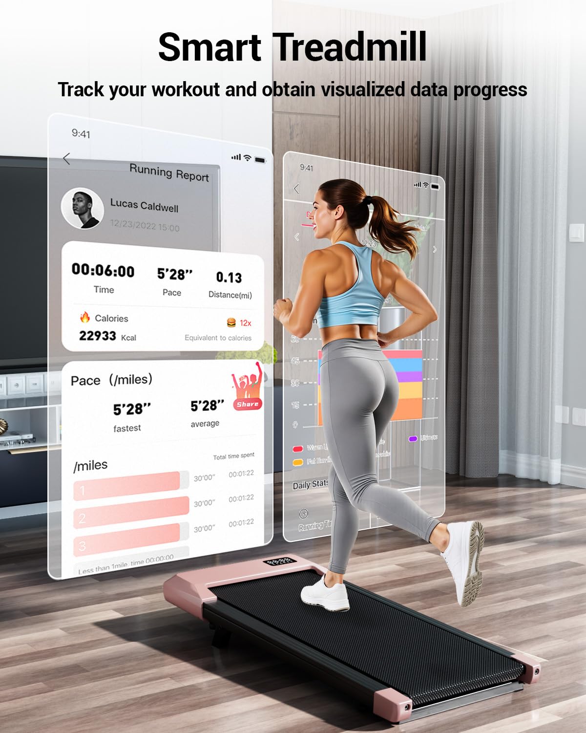 Superun Walking Pad,6% Manual Incline Walking Pad Treadmill,Under Desk Treadmill for Home Office, with App & Remote,2.5HP Quiet,LED Display,300 lbs Capacity Superun