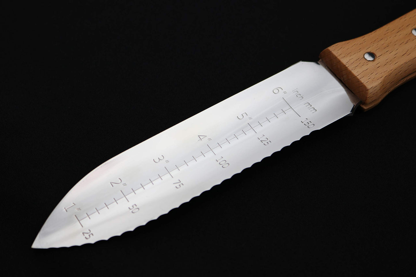 Nisaku NJP650 Japanese Hori Garden Landscaping Digging Tool with Stainless Steel Blade & Sheath, 7.25" 仁作 nisaku