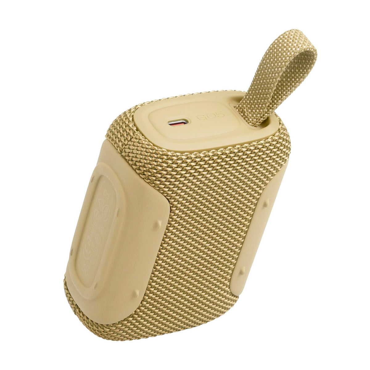JBL Go 5 - Ultra-Portable Waterproof & Drop-Proof Speaker with JBL Legendary Sound & Ambient Edge Lighting, AirTouch Instant Stereo Pairing or Link Multiple Compatible Speakers via Auracast™ (Yellow)