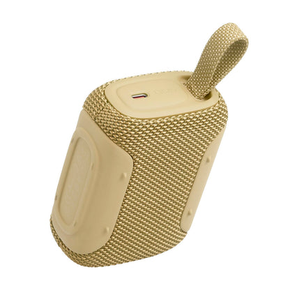 JBL Go 5 - Ultra-Portable Waterproof & Drop-Proof Speaker with JBL Legendary Sound & Ambient Edge Lighting, AirTouch Instant Stereo Pairing or Link Multiple Compatible Speakers via Auracast™ (Yellow)