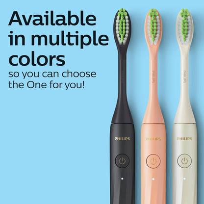 Philips One by Sonicare Rechargeable Toothbrush, 1 Brush Head, Champagne Philips Sonicare