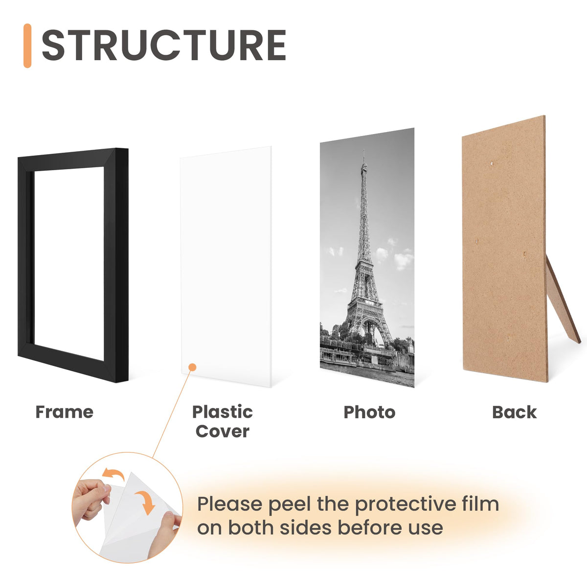 upsimples Picture Frames, 10 Pack Gallery Wall Frame Set,Black 🍁 All In One Marketplace Canada