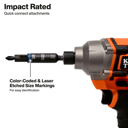 Klein Tools 32500HD KNECT Multi-Bit Screwdriver/Nut Driver, Impact Rated 11-in-1 Tool with Phillips, Slotted, Square and Torx Tips
