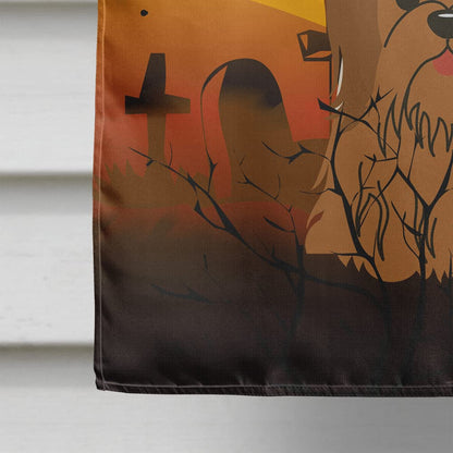 Caroline's Treasures BB4352CHF Halloween Shih Tzu Silver Chocolate Flag Canvas House Size, Large, Multicolor