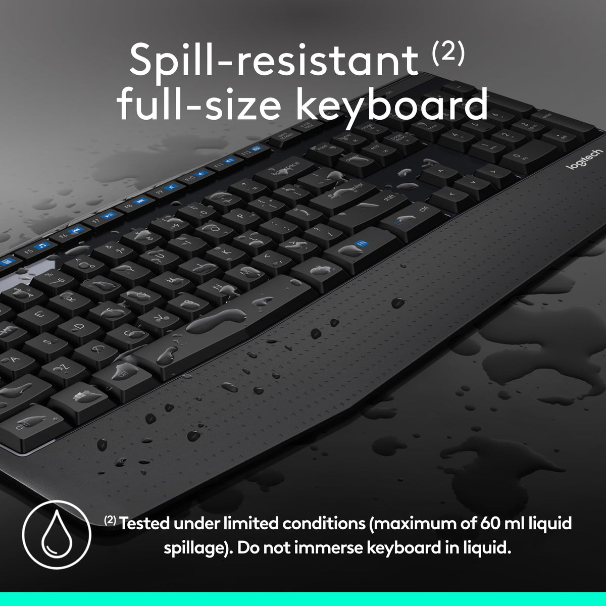 Logitech MK345 Full Size Wireless Keyboard and Mouse Combo - Black