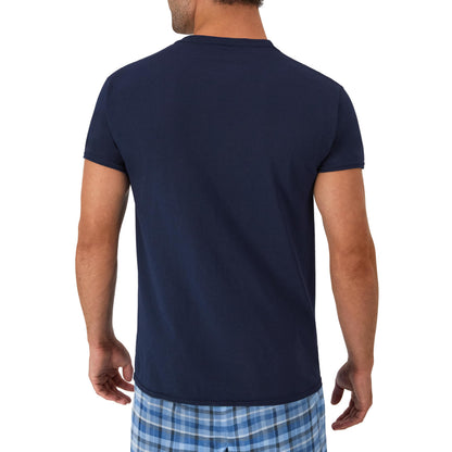 Hanes Men's Pocket Undershirt Pack, Cotton Crew Neck T-Shirt, Moisture Wicking Tee, Assorted 6-Pack, Grey Heather, Black, White, Navy, Blue Heather, XX-Large 🍁 All In One Marketplace Canada
