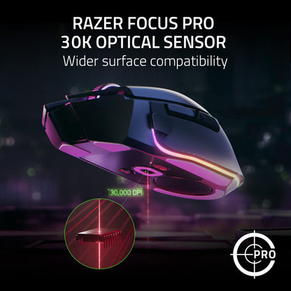Razer Basilisk V3 Pro Customizable RGB Wireless Gaming Mouse, Black