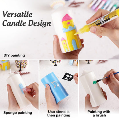 FansArriche Candle Paint, 20 Colors Candle Wax Pen Set for Candle Making 🍁 All In One Marketplace Canada
