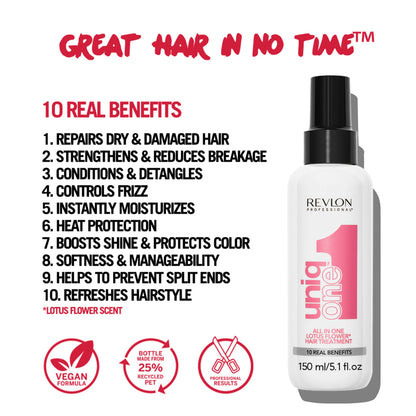 Revlon Uniq One Lotus Flower Hair Treatment for Women Treatment, 5.1 Ounce REVLON PROFESSIONAL