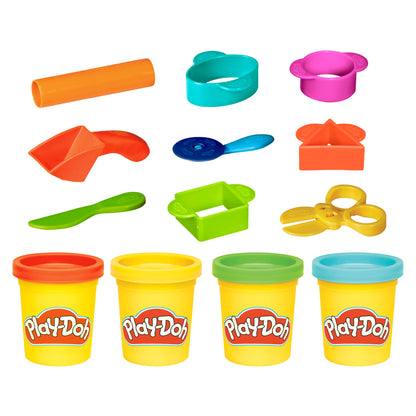 Play-Doh Starter Set 9-Piece Kit with Storage Tote & 4 Modeling Compound Cans, Arts and Crafts Toys for Kids 3 Years & Up, Preschool Toys - Available at All In One Marketplace Canada