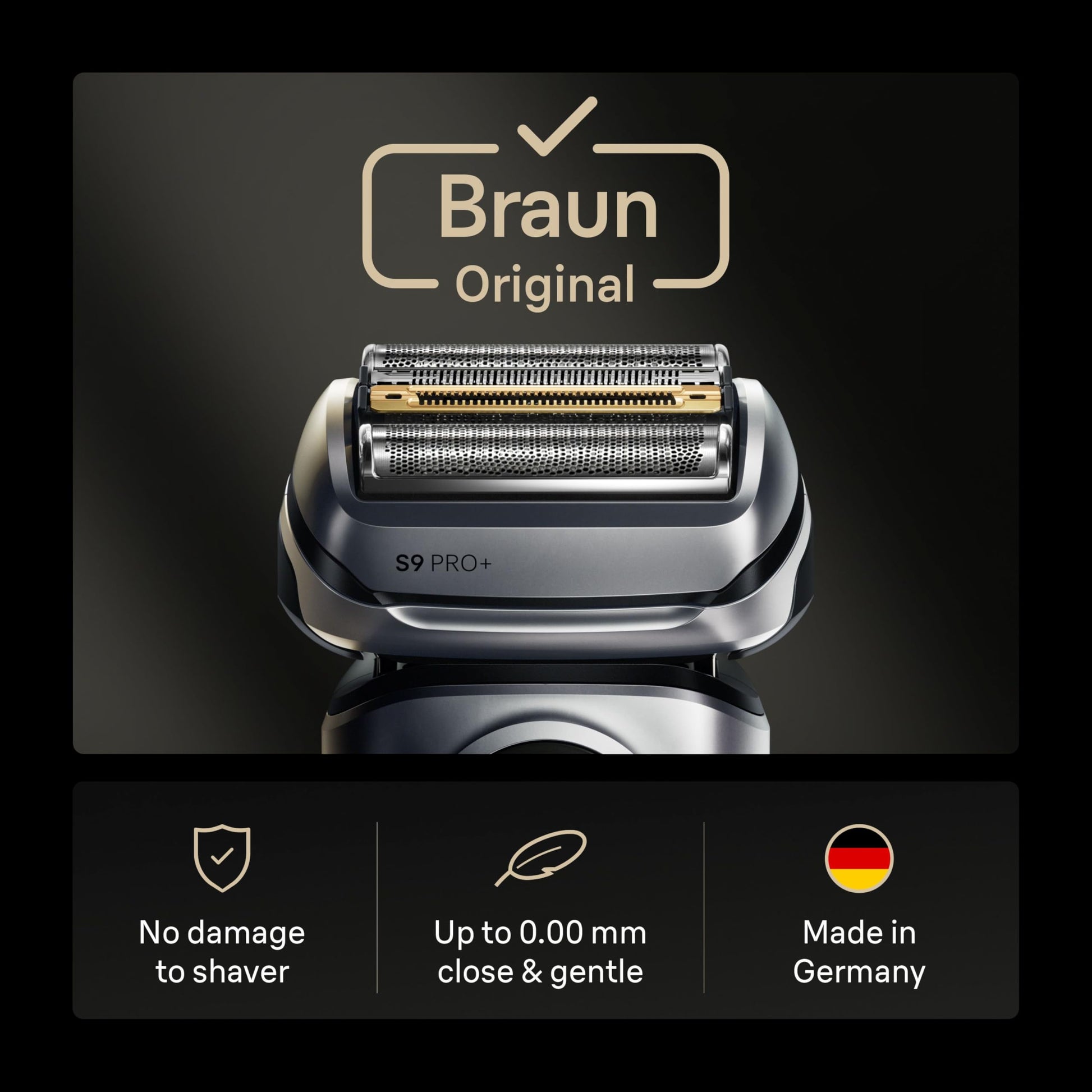 Braun Series 9 Replacement Head, Electric Razor Men, Original Replacement Head Series 9 96M, Silver - Available at All In One Marketplace Canada