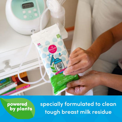 Dapple Baby - Breast Pump Wipes, Fragrance Free, 25 Count (Pack of 3) 🍁 All In One Marketplace Canada