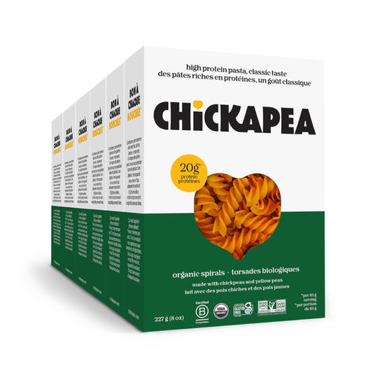 Chickapea Organic Chickpea Pasta Spirals - 227g (6-Pack)