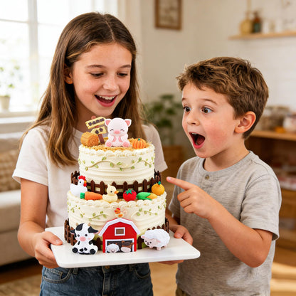 BlingABC 13PCS Cartoon Farm Animal Cake Toppers Barnyard Cake Decorations 🍁 All In One Marketplace Canada