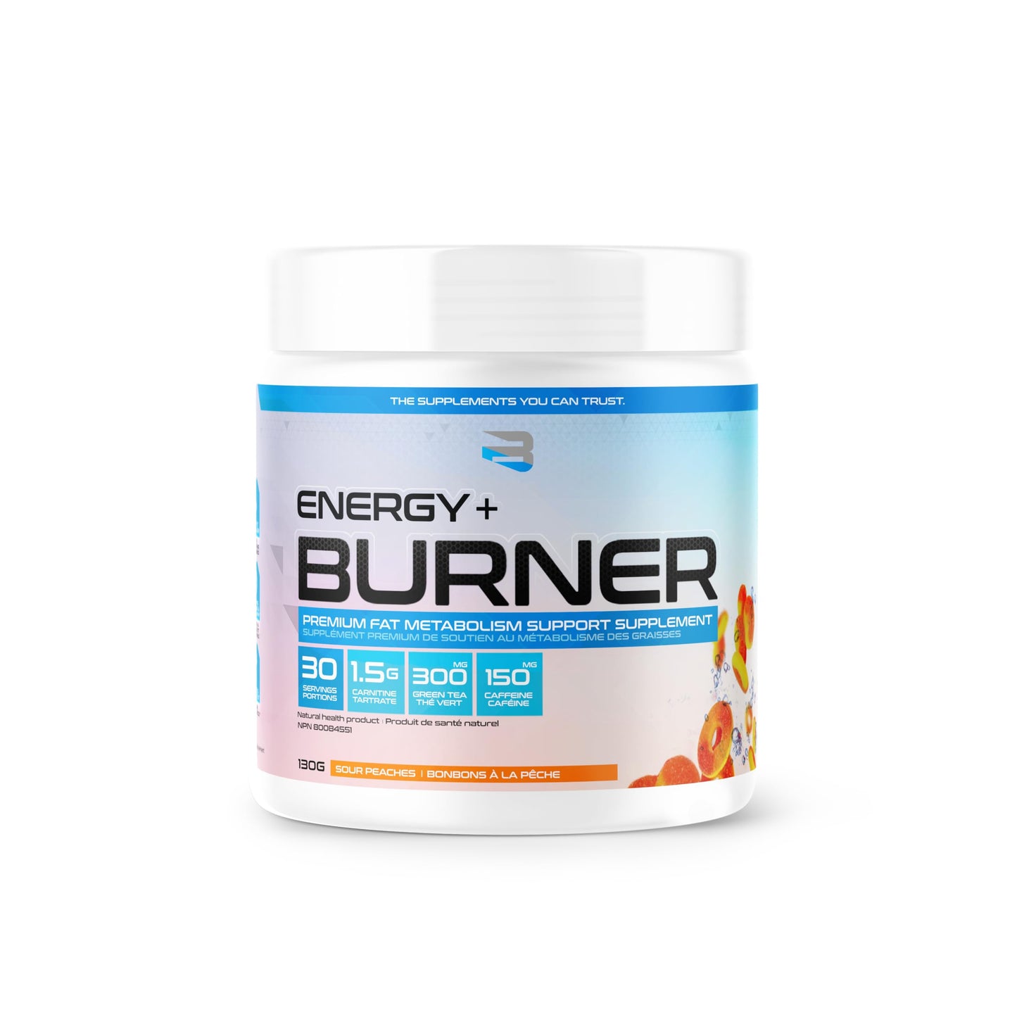 Energy+Burner Believe Supplements (sour peach) Believe Supplements