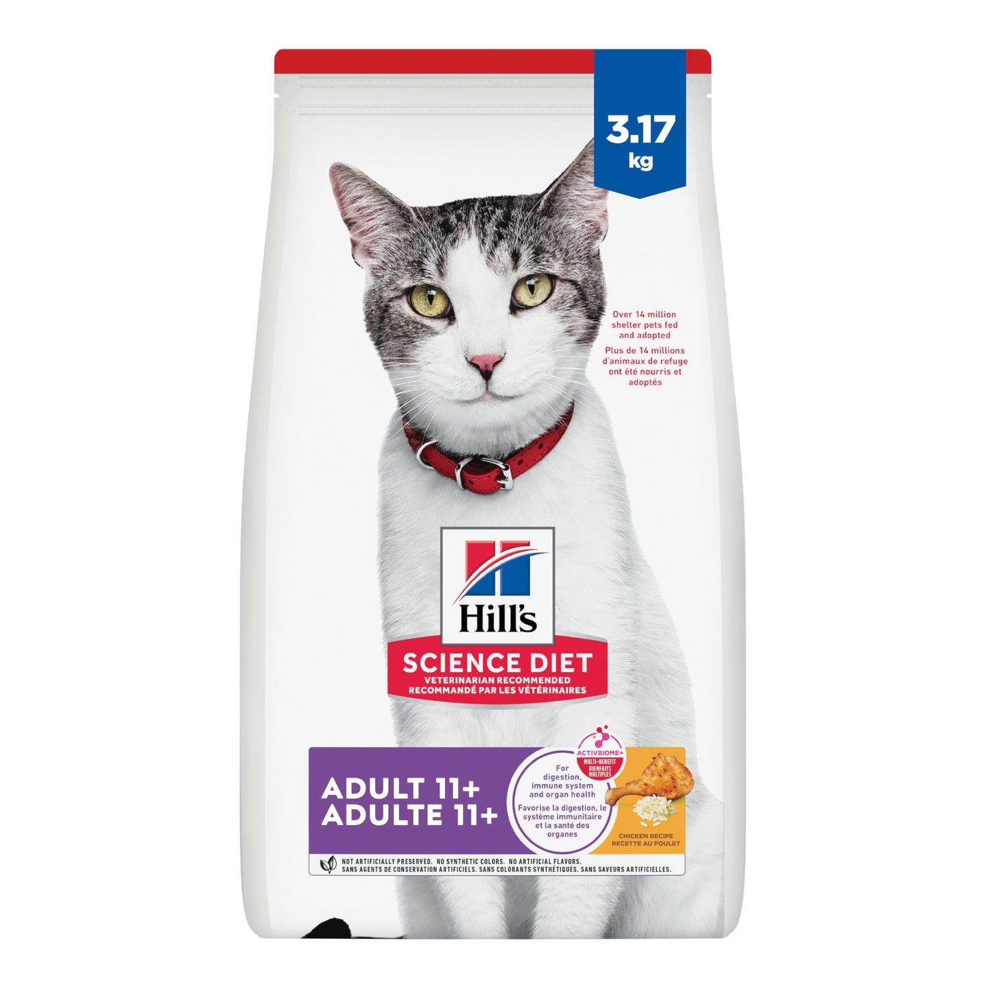 Hill's Science Diet Senior 11+ Chicken Recipe Dry Cat Food 3.17 kg Bag Hill's Science Diet
