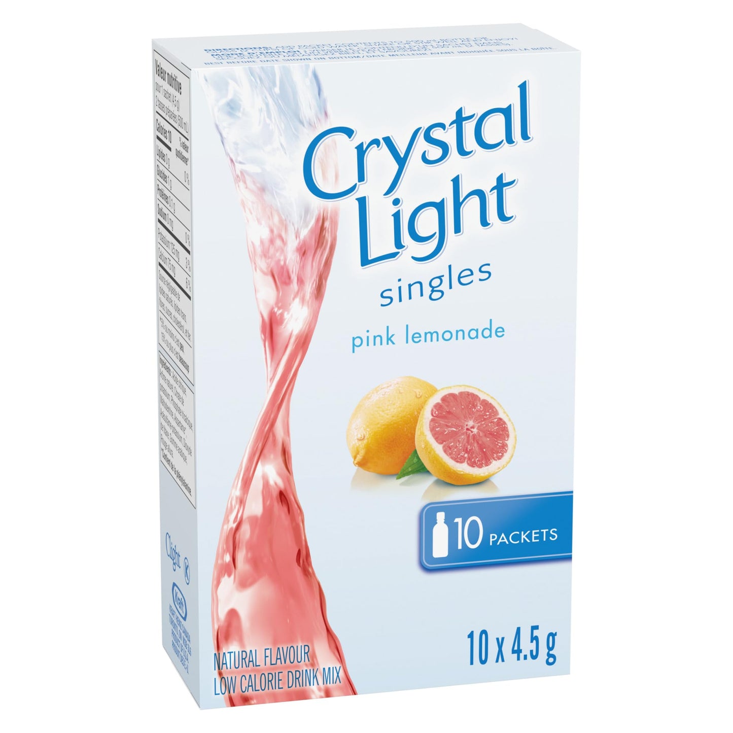 Crystal Light Singles Pink Lemonade Drink Mix Packets