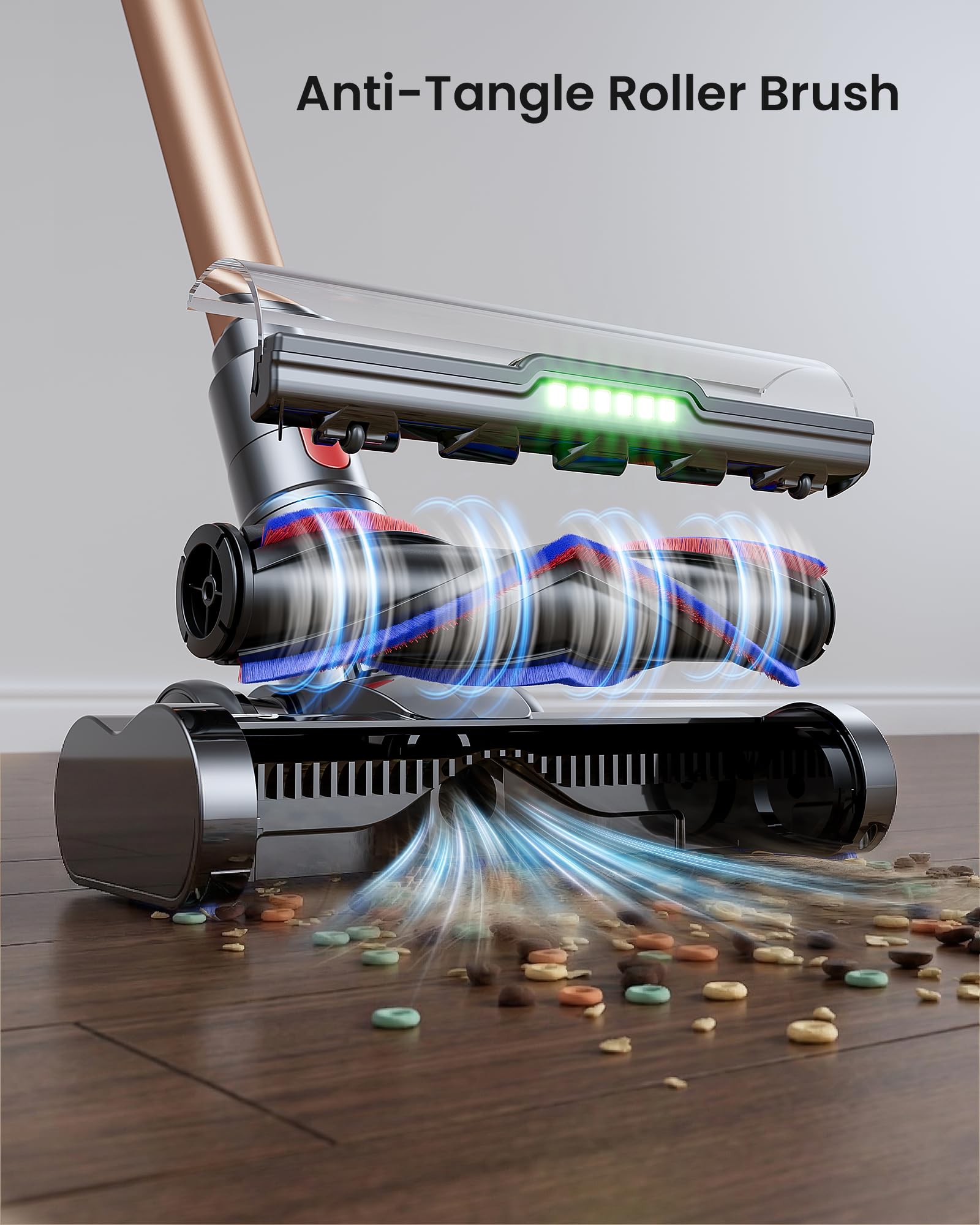 Cordless Vacuum Cleaner, 650W 55KPA 70 Mins Vacuum Cleaners with Hurricane Mode, Anti-Tangle Brush, 1.8L Dust Cup, Self-Standing Stick Vacuum Cordless for Hard Floors, Carpet & Pet Hair - Available at All In One Marketplace Canada