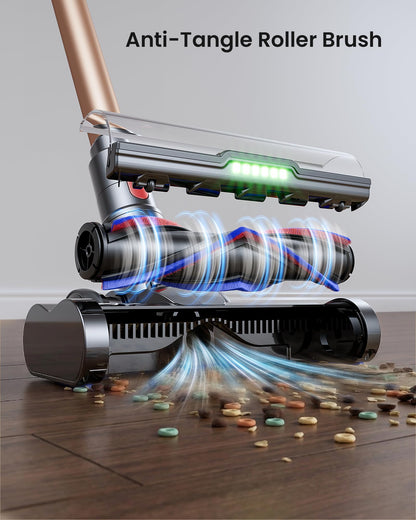 Cordless Vacuum Cleaner, 650W 55KPA 70 Mins Vacuum Cleaners with Hurricane Mode, Anti-Tangle Brush, 1.8L Dust Cup, Self-Standing Stick Vacuum Cordless for Hard Floors, Carpet & Pet Hair - Available at All In One Marketplace Canada