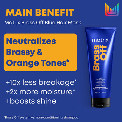 Matrix Brass Off Blue Hair Mask for Brassy Brunette Hair Matrix