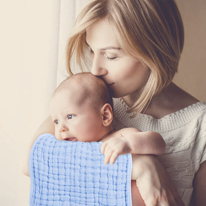 Looxii Muslin Burp Cloths 6 Pack 100% Cotton Muslin Cloths Large 20''x10'' Extra Soft Absorbent Burping Cloth for Baby Boys and Girls (Multicolor)