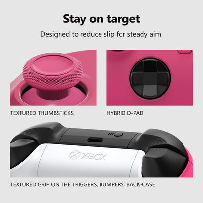 XBOX Core Wireless Gaming Controller – Deep Pink – Series X|S, One, Windows PC, Android, and iOS