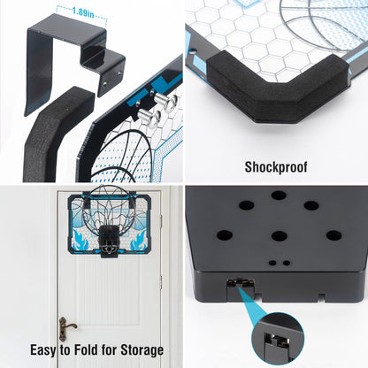 Indoor Basketball Hoop for Kids with Scoreboard Over the Door Basketball Hoop with 3 Balls Basketball Toys Gifts for 5 6 7 8 9 10 11 Years Old Boys Girls Mini Hoop for Bedroom and Birthday/Christmas 🍁 All In One Marketplace Canada