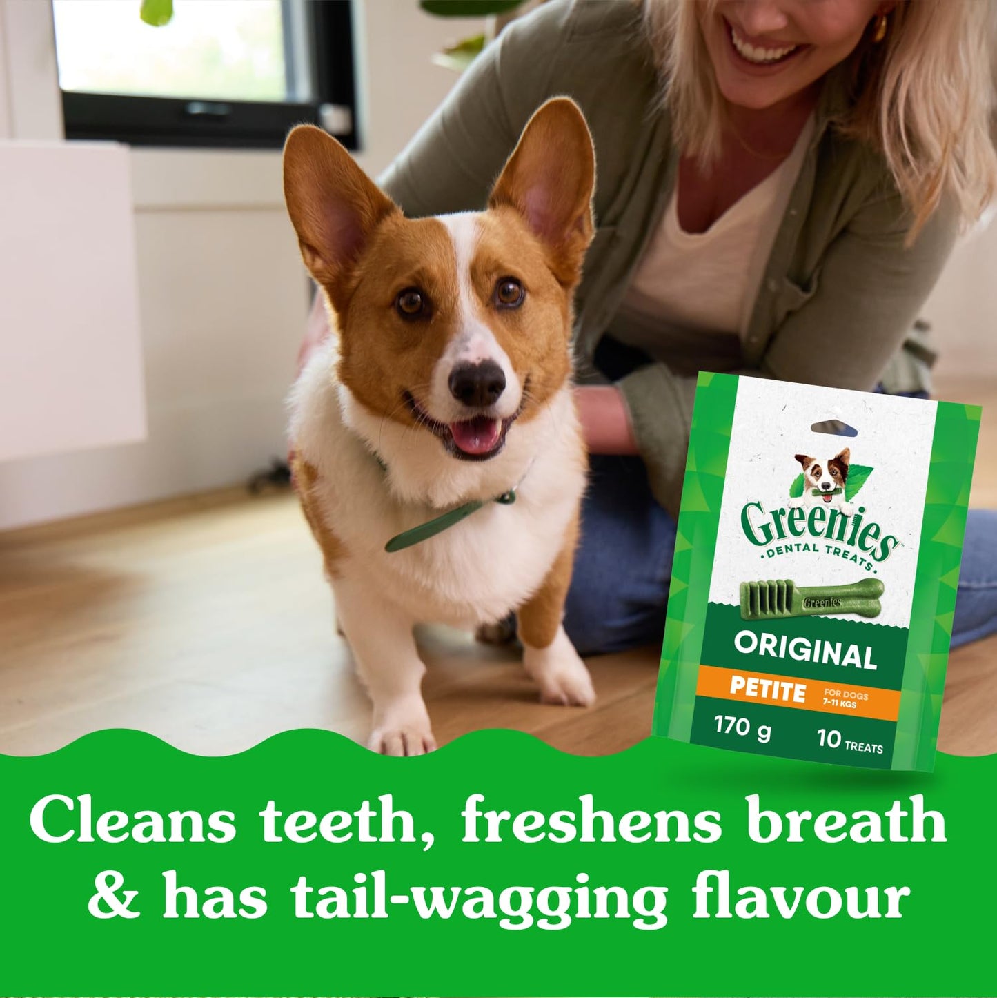 GREENIES Dog Treats Original Petite Natural Dental Care, (90 Treats) 54oz. Pack