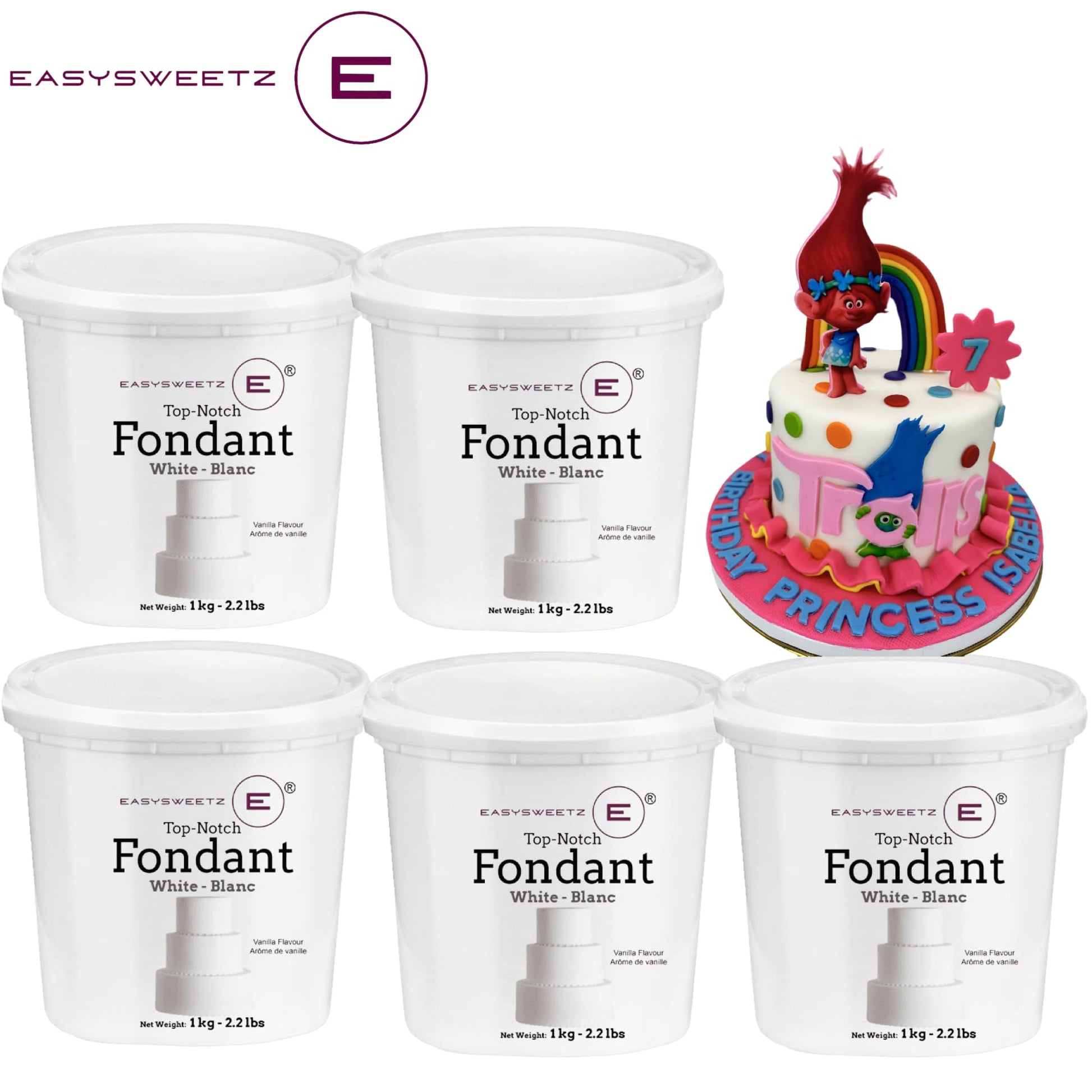 EasySweetz Premium White Fondant – 1 KG