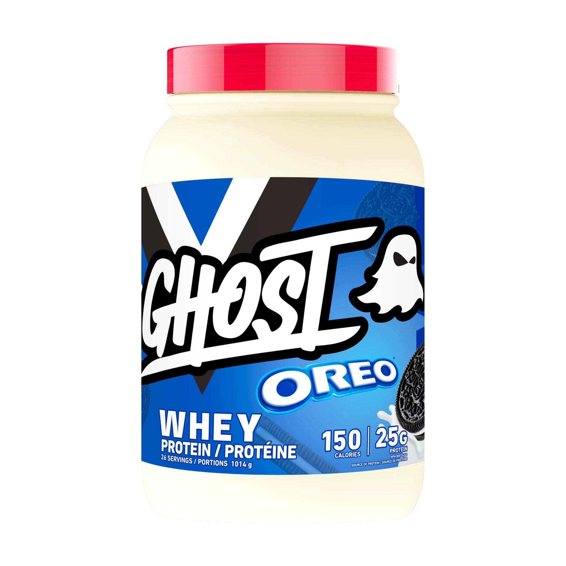 GHOST WHEY Protein Powder - 2lb, 25g of Protein - Whey Protein Blend - ­Post Workout Fitness & Nutrition Shakes, Smoothies, Baking & Cooking (Oreo) GHOST
