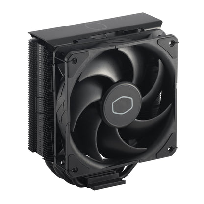 Cooler Master Hyper 212 Black Edition CPU Air Coolor, Silencio FP120 Fan, 4 CDC 2.0 Heatpipes, Anodized Gun-Metal Black, Brushed Nickel Fins for AMD Ryzen/Intel LGA1200/1151 Cooler Master