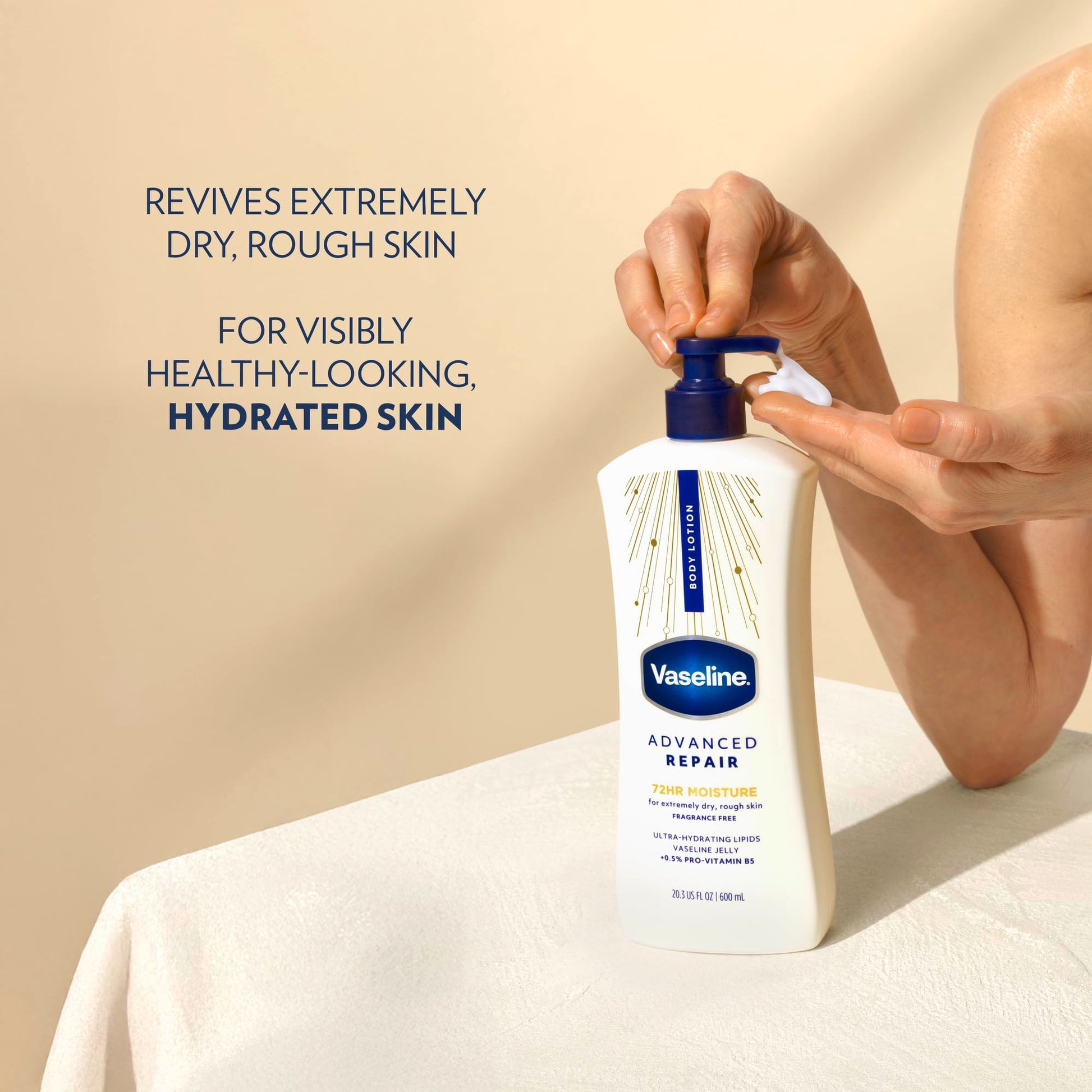 Vaseline Intensive Care Advanced Repair Unscented Body Lotion for Dry Skin with 48H Moisture + Ultra hydrating lipids, 600 ml (3-pack) - Available at All In One Marketplace Canada