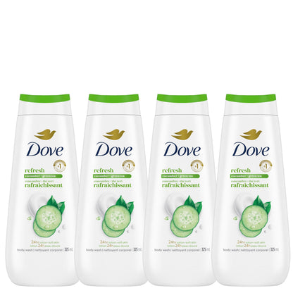 Dove Refresh Body Wash Cucumber & Green Tea 24H Freshness, 325mL, 4-Pack Dove