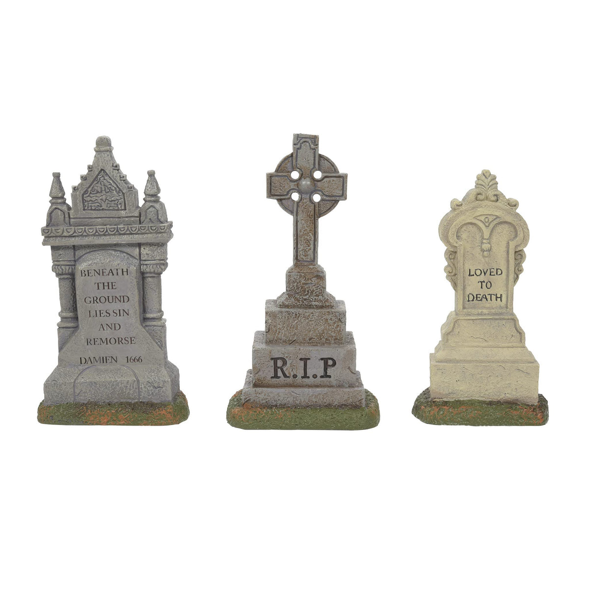 Ensemble de figurines Department 56 Village Halloween Accessories Imposing Monuments Tombstones, 11,4 cm, multicolore