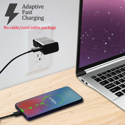 Fast Charging Block, USB Adaptive Fast Charger Box Android Cell Phone Wall Quick Tablet Charger Plug Adapter Compatible Samsung Galaxy S10 S9 S8 S7 A13 A16 Note 8 9 10 LG G7 Plus EP-TA20JBE (2 Pack)